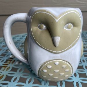 Cracker Barrel White Owl Mug: 5” Tall Charming Ceramic Drinkware Owl Enthusiasts